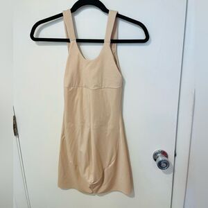 TC Fine Intimates sz L beige Firm Control Open-Bust One piece Bodysuit shapewear